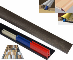 Black Ebony 40mm x 1800mm Multi-Purpose Threshold Strip Adhesive Clip System