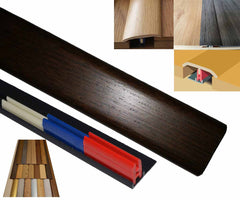 Cofee Veneer 50mm x 900mm Multi-Purpose Transitional Threshold Adhesive Clip System