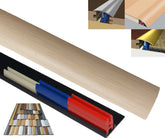 crem oak effect door threshold bar transtional easyclip