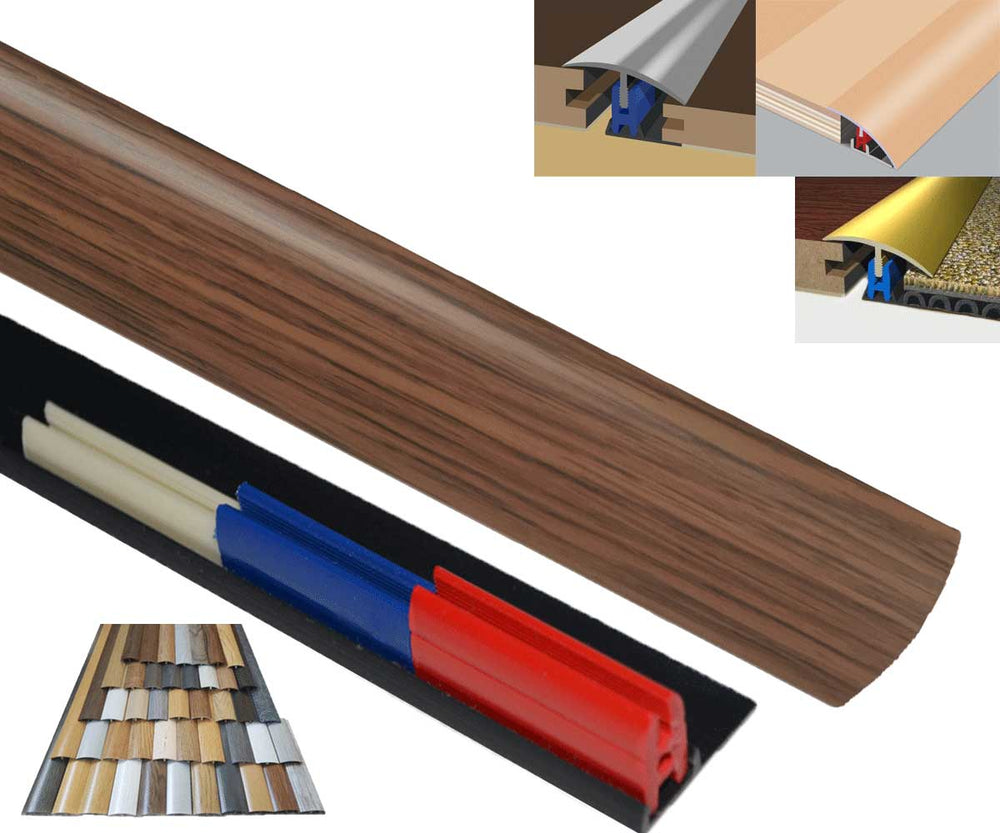 Dark Rustic Oak threshold strip easyclip