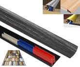 Dark Silver Grey 40mm x 900mm Multi-Purpose Threshold Strip Adhesive Clip System