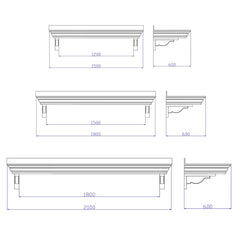 Decorative Flat Door Canopy