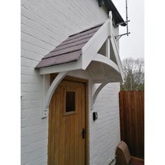 Curved T Truss Door Canopy Kit With Style - Size & Roof Options