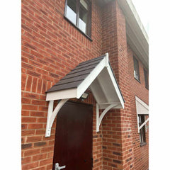Decorative Door Canopy Kit With Style - Size & Roof Options