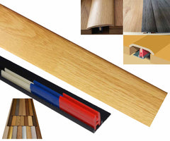 Light Oak 3 Ply 50mm x 900mm Multi-Purpose Transitional Threshold Adhesive Clip System