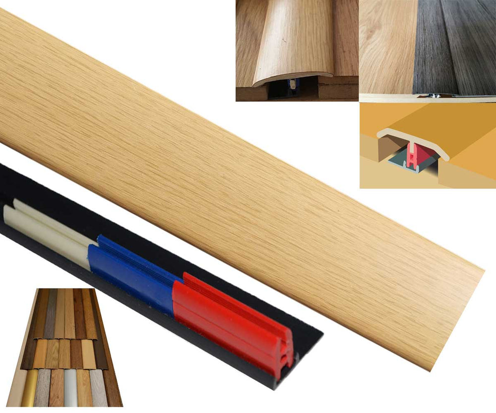 Light Oak 50mm Door Threshold Easyclip Transitional