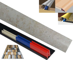 Limestone PVC Door Threshold Easyclip Transitional 1800mm Long x40mm Width