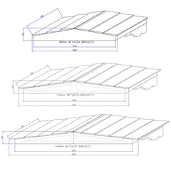 Low Pitch Door Canopy With Colour & Size Options