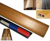 Natural Oak Veneer 50mm x 900mm Multi-Purpose Transitional Threshold Adhesive Clip System