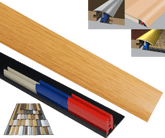 Oak 40mm x 1800mm Multi-Purpose Threshold Strip Adhesive Clip System