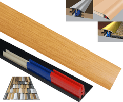 Oak 40mm x 1800mm Multi-Purpose Threshold Strip Adhesive Clip System