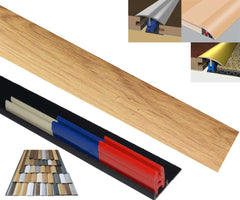 Pale Oak Door Threshold Transitional 40mm Easyclip Adhesive Clip Syatem