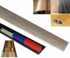 Silver Grey 50mm x 900mm Multi-Purpose Transitional Threshold Adhesive Clip System