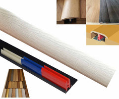 Stow Oak 50mm x 1800mm Multi-Purpose Transitional Threshold Adhesive Clip System