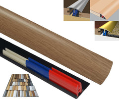 warm oak effect door threshold strip transitional 40mm easyclip