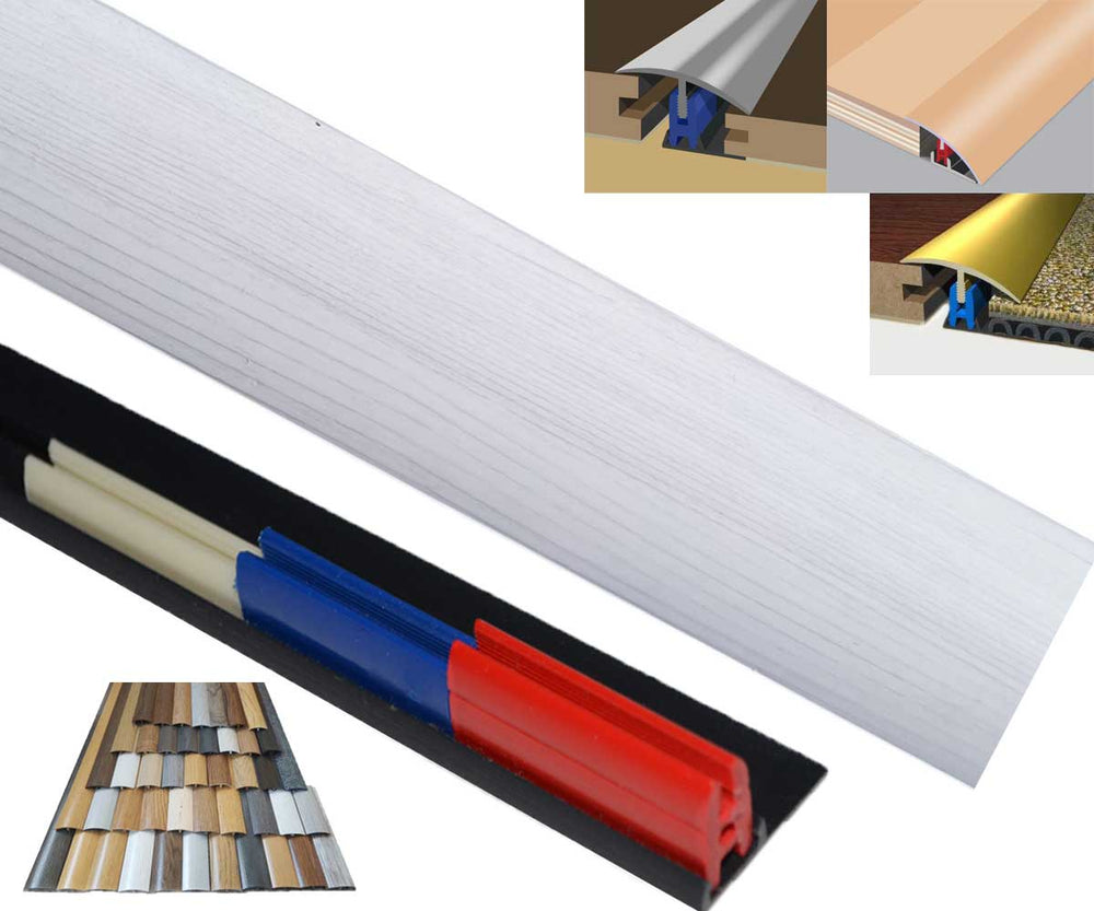 White Oak Effect 40mm tramsitional door bar Easyclip