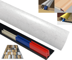 White Slate 40mm x 900mm Multi-Purpose Threshold Strip Adhesive Clip System