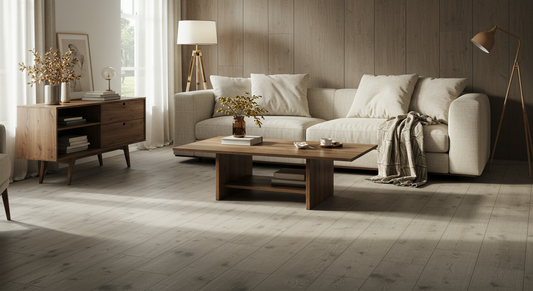 Best Flooring Colors for Living Rooms 2025: Whitewashed, Grey-Brown, and Beige Palettes