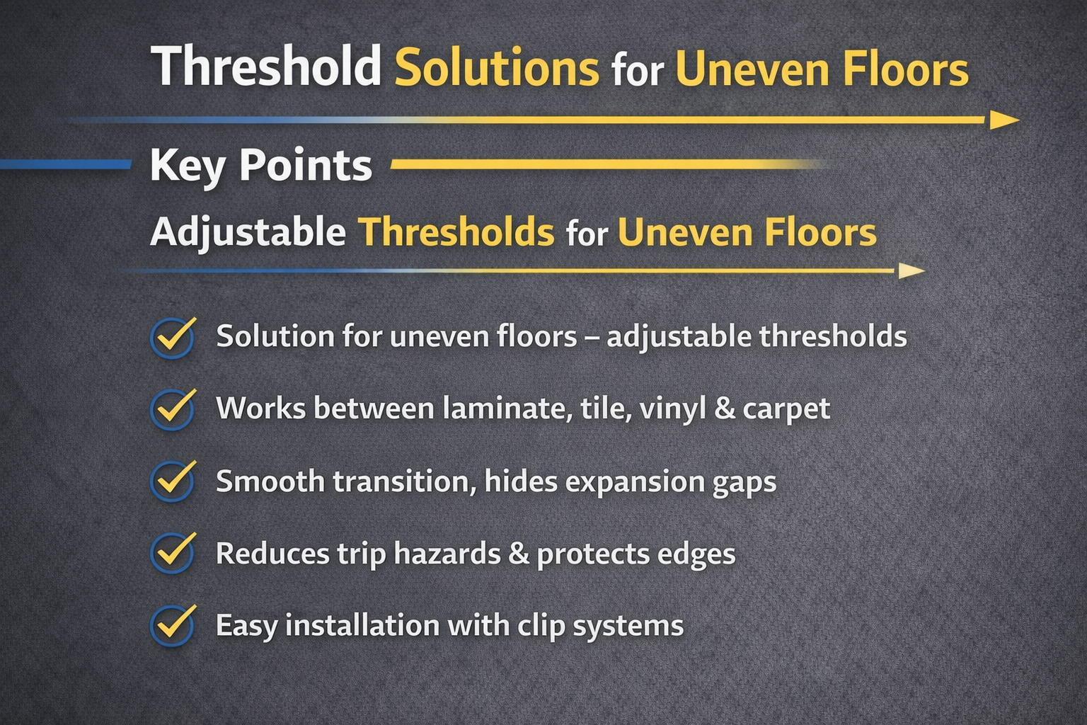 Threshold Solutions for Uneven Floors: How Adjustable Door Thresholds ...