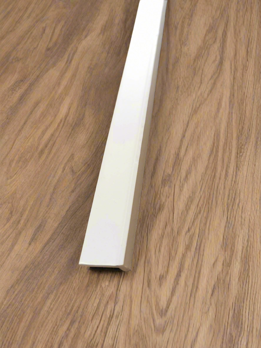 White Floor Edge Trim 10 x 2M Lengths Adhesive Bridge Gap Between Floor and Skirting