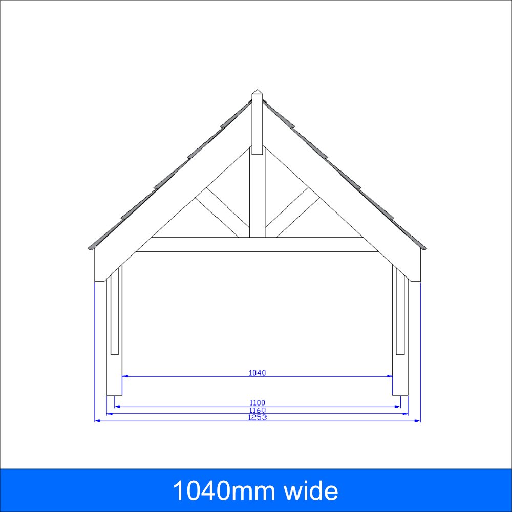 Curved T Truss Door Canopy Kit With Style - Size & Roof Options