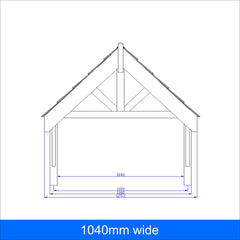 Curved T Truss Door Canopy Kit With Style - Size & Roof Options