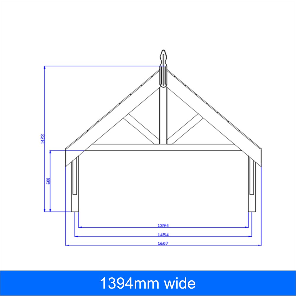 Curved T Truss Door Canopy Kit With Style - Size & Roof Options