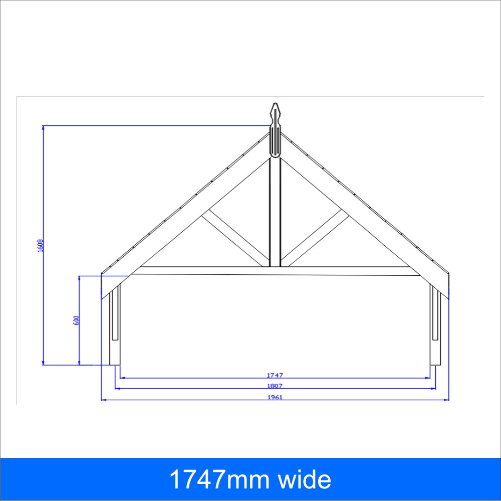 Curved T Truss Door Canopy Kit With Style - Size & Roof Options