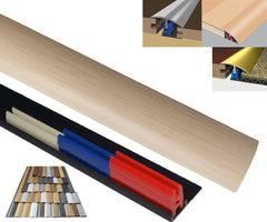 crem oak effect door threshold bar transtional easyclip