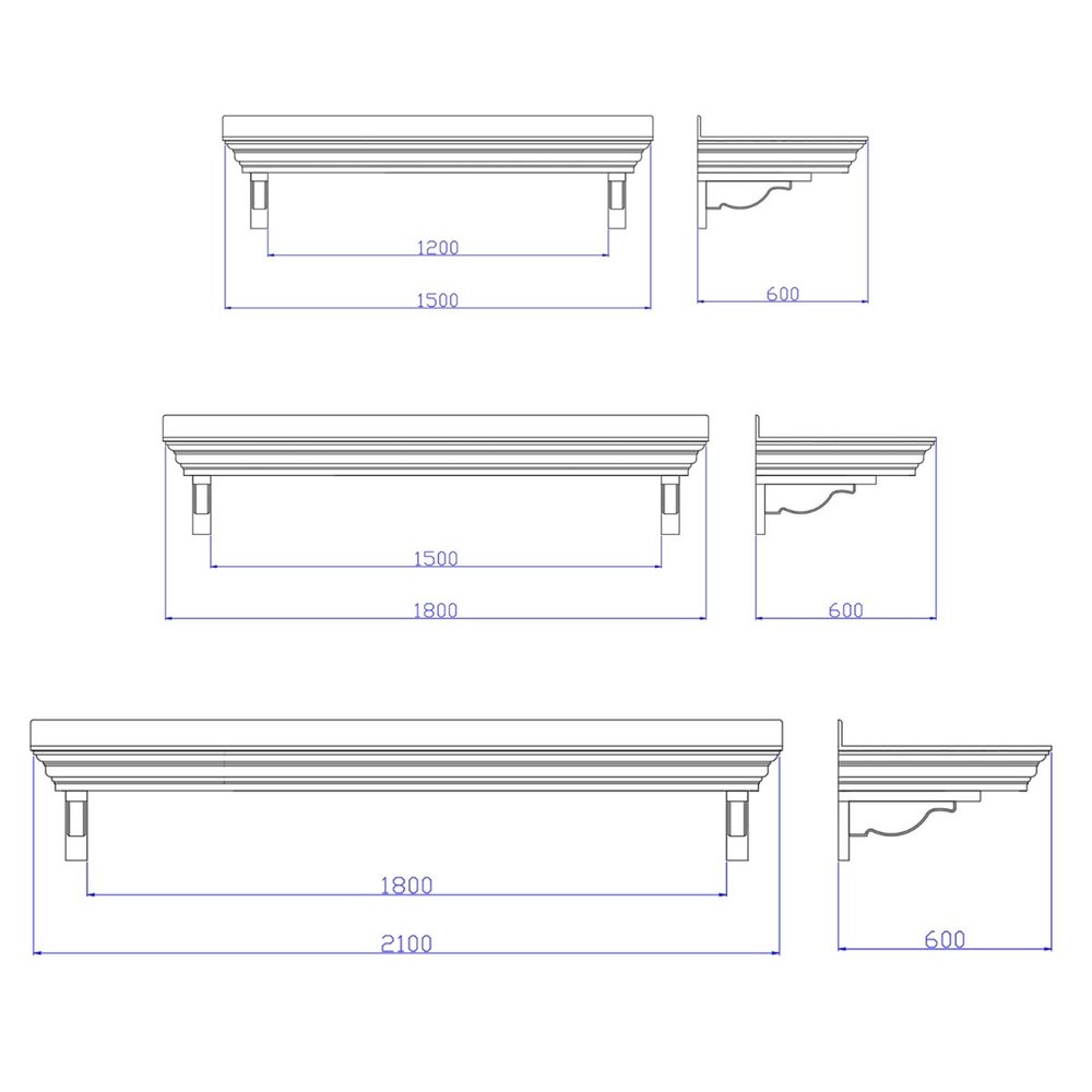 Decorative Flat Door Canopy