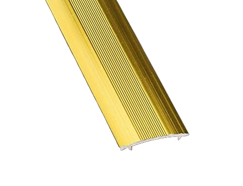 Carpet to Carpet or Vinyl to Vinyl Cover Strip Gold Anodised aluminium Including Screws