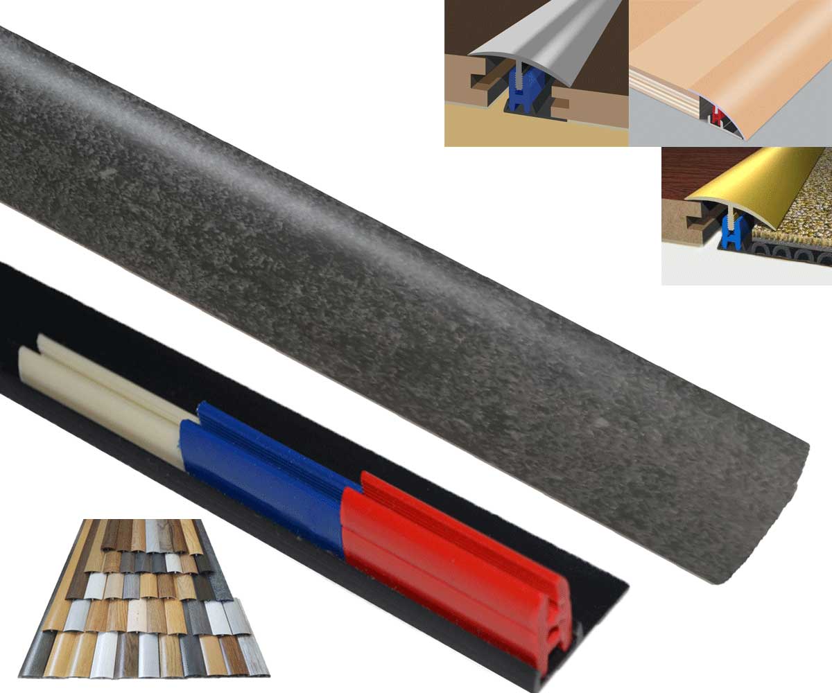greyslate door threshold transitional  easyclip adhesive