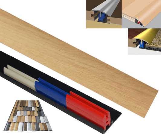 Kinver Oak 40mm x 900mm Multi-Purpose Threshold Strip Adhesive Clip System