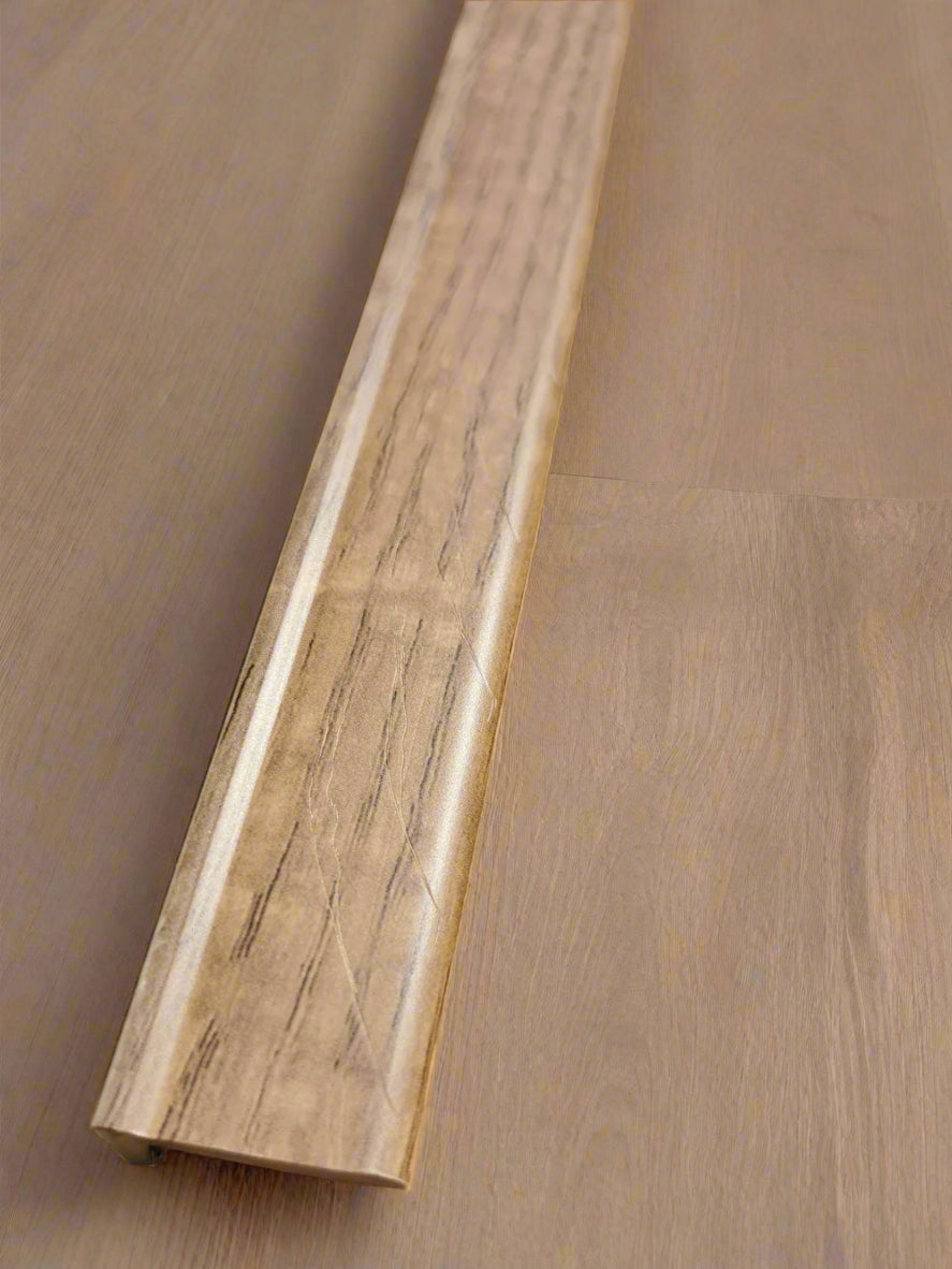 Self Adhesive Floor Edge Trim 1M PVC Expansion Gap Cover Strip Flooring to Skirting Edge
