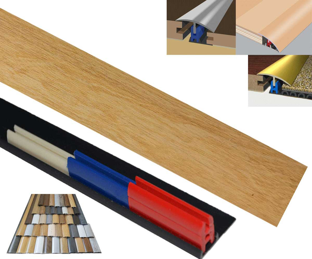 light walnut door threshold bar transitional 40mm