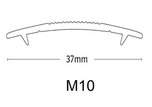 Carpet to Carpet or Vinyl to Vinyl Cover Strip Gold Anodised aluminium Including Screws
