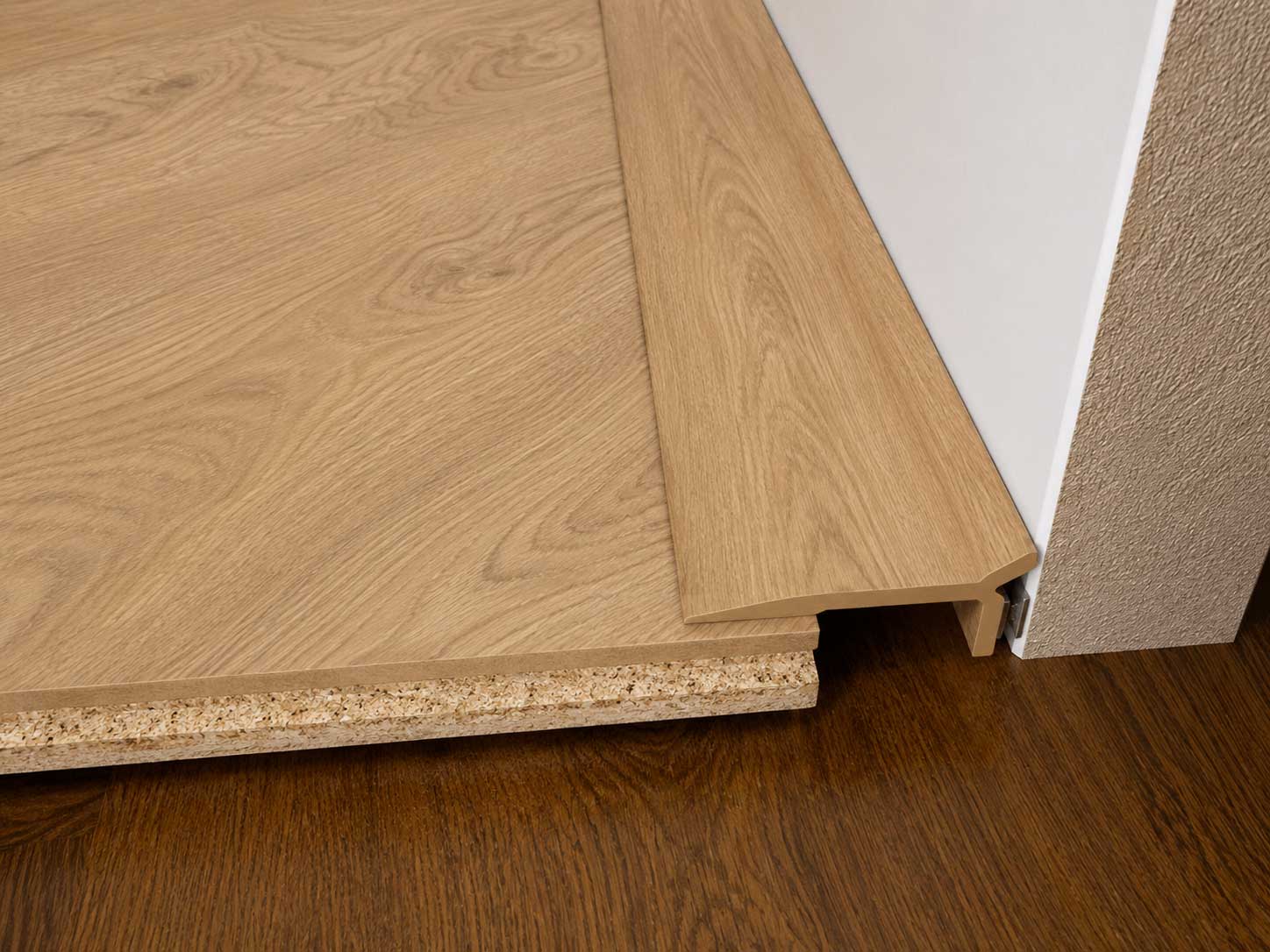 Oak Floor edge trim fill gap between floor and skirting board