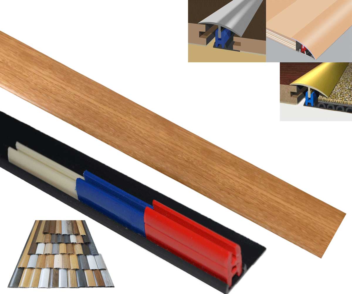oak b door bar threshold strip transitional easyclip