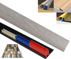 Stow Oak 40mm x 1800mm Multi-Purpose Threshold Strip Adhesive Clip System