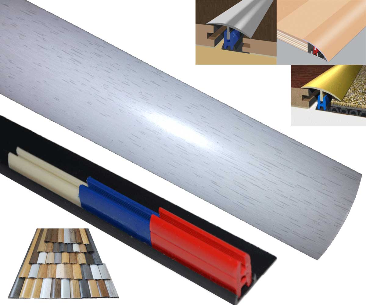 Whte Washed Door Threshold Easyclip Transitional Adhesive Clip System